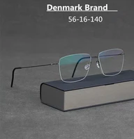 denmark brand pure titanium screwless glasses frame men square ultralight prescription eyeglasses women optical eyewear gafas