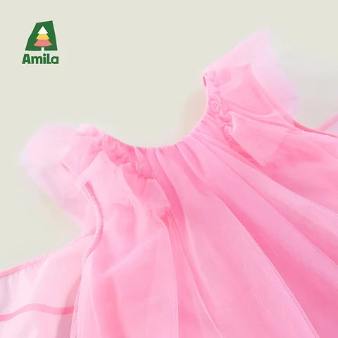 Детские платья Amila 2026 с граффити "Бабочка"