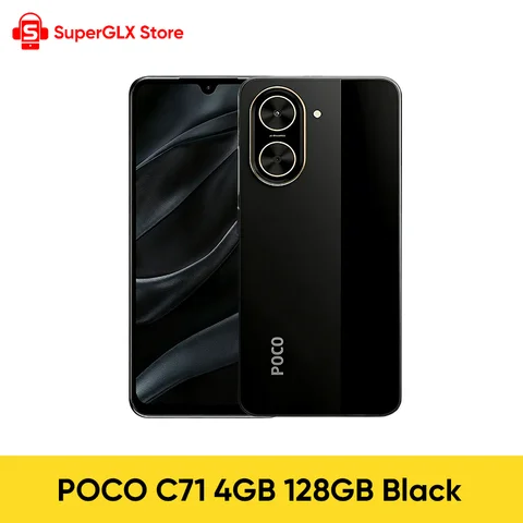 Смартфон POCO C71 Global Version UNISOC T7250, 6,88 дюйма, 120 Гц, дисплей, 32 МП, двойная камера с искусственным интеллектом, аккумулятор 5200 мАч, 15 Вт, быстрая зарядка