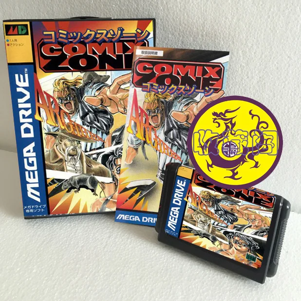 

Игровая карта Comix Zone JP 16bit MD с розничной коробкой и руководством для Sega Mega Drive/ Genesis