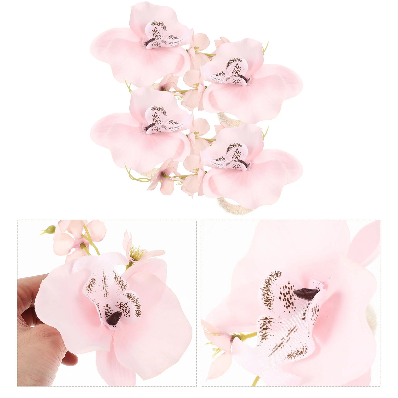 

Napkin Buckles Rings Holder Decorative Floral Ring Flower Dining Table Decors Ornaments