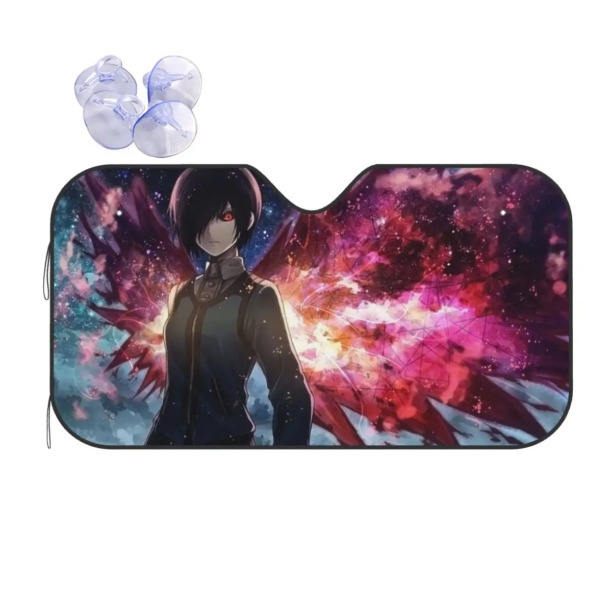 

Tokyo Ghoul Sunshade Windscreen Anime Retractable Car Front Windshield 70x130cm Sun Visor Solar Protect