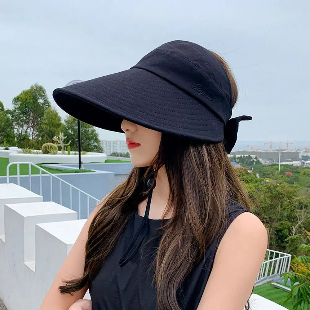 

2023 Large Eaves Sunshade Empty Top Hat Women Summer Accessories Sun Protection Hat Hundred Take Fisherman Hat Cap Cover Face