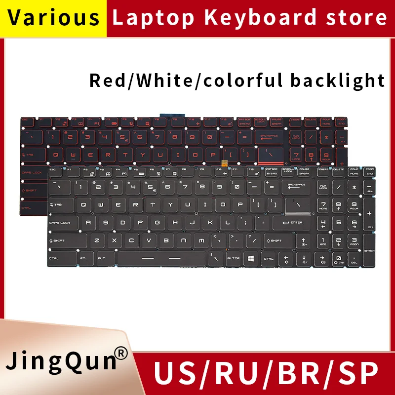 

US Russian Laptop Keyboard With Backlight For Msi GE62 GL62 GV62 GL63 GS60 GS70 GT72VR MS-16J1 MS-17B1 MS-1771 MS-1772 MS-13F1