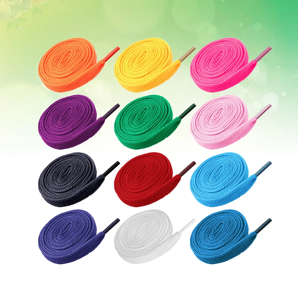 20PC Pairs Replacement Flat Shoes Shoelaces Colorful Laces Strings for Sports Sneakers Skates