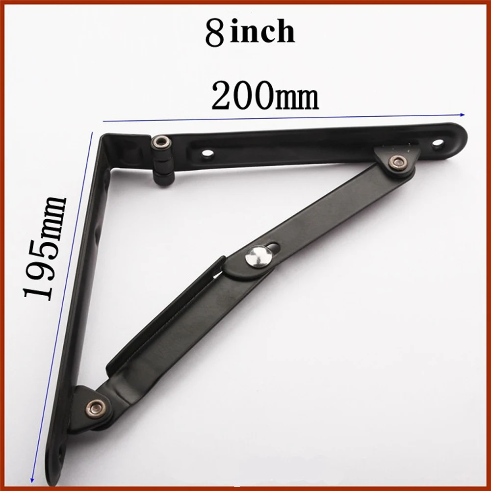 2pcs Home Wall Mounted Triangular Iron Kitchen Bearing DIY Support Storage Folding Shelf Bracket Bench Table Space Saving | Дом и сад