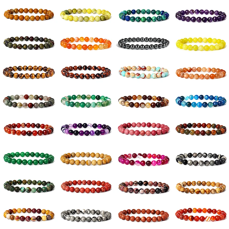 

6/8mm Reiki Yoga Beads Bracelets Men Natural Stone Bracelets For Women Labradorite Agat Quartzs Healing Chakra Bangles Jewelry