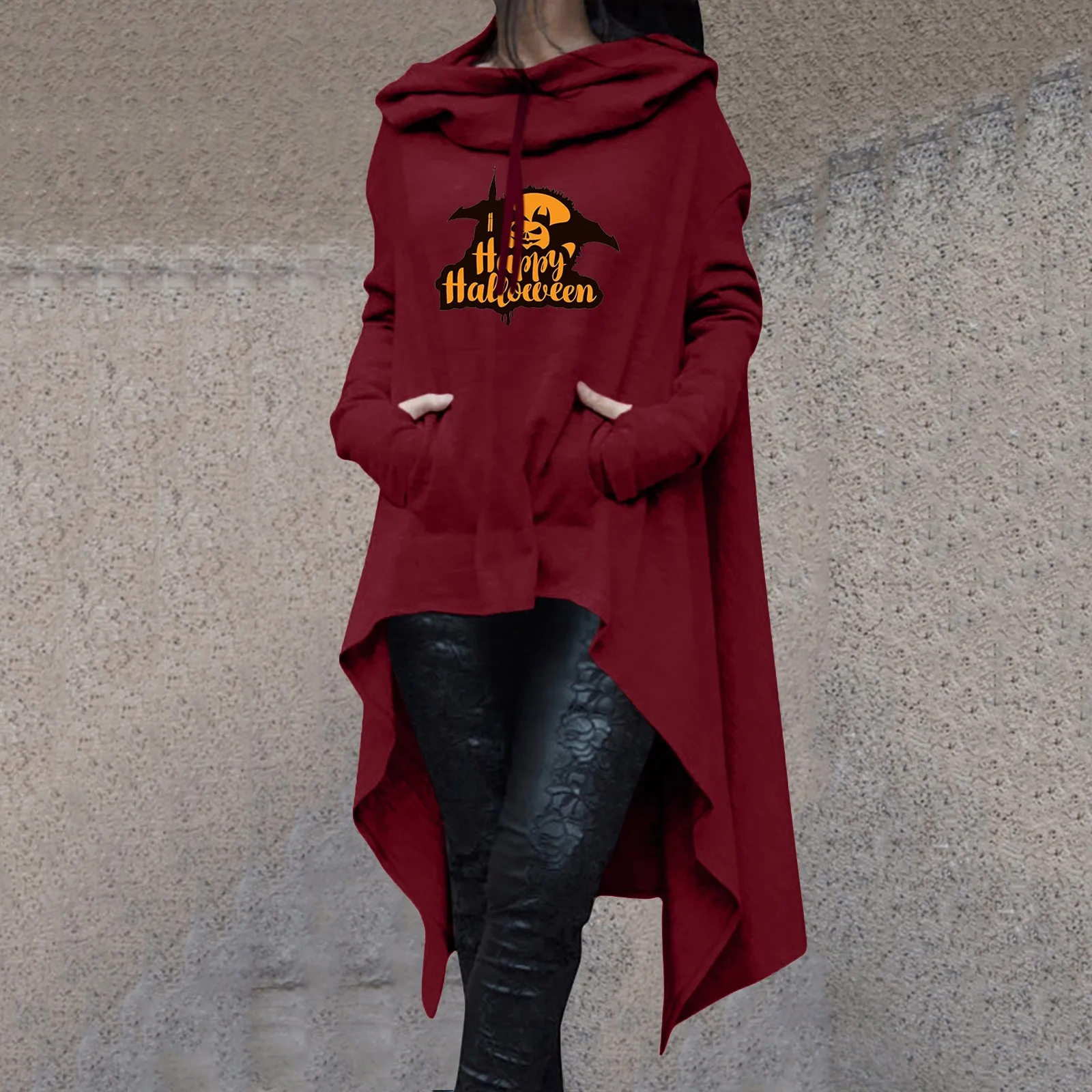 

Женские худи на Хэллоуин, свитшот с длинным рукавом и капюшоном