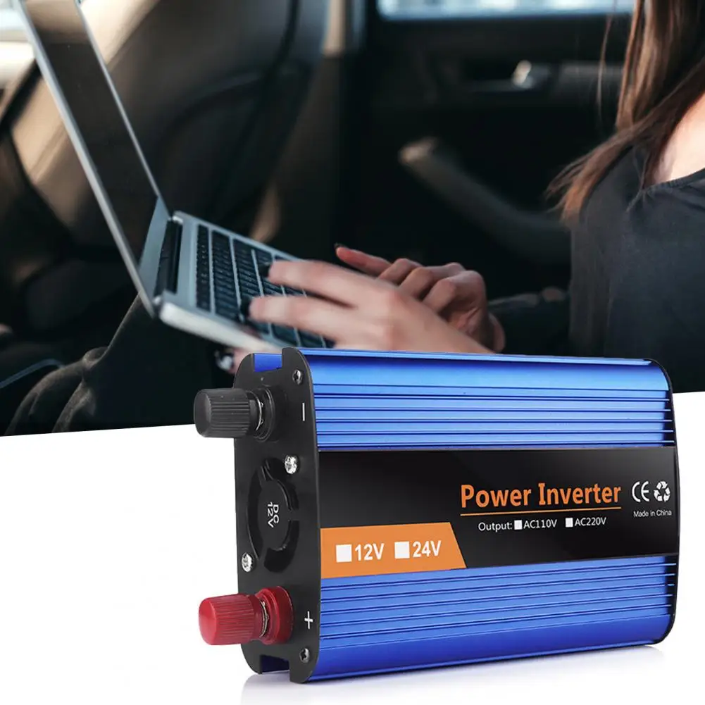 

1200W Car Inverter DC 12V to AC 220V 110V Auto Converter Inversor USB Type C Fast Charger Europe Car Power Adapter Inverter