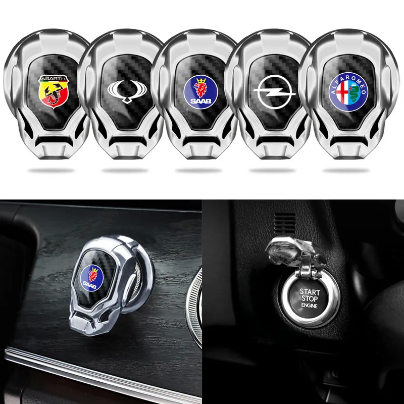 

1pcs Car One-button Start Button Protective Caps Cover For Cadillac Nissan Toyota Honda Mitsubishi Hyundai Skoda Peugeot Renault