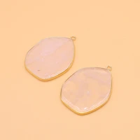 natural stone pendants big irregular shape crystal agate stone charms for jewelry making necklace bracelet diy
