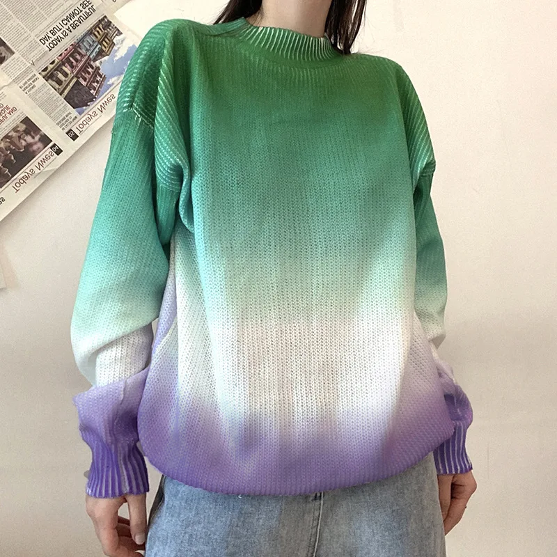 

Fall/winter 2021 Women's New Gradient Fluorescent Pullover Jacket Fashion Women's Wear