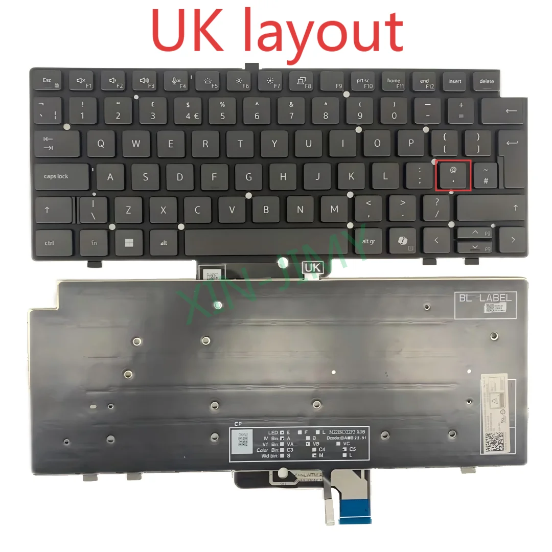 7440 испанскаялатинскаябританская клавиатура с подсветкой для Dell Latitude 7440 7340 7640 7450 0H4XRJ английская клавиатура ноутбука с клавишами AI SP (art.: 3920ce6f2ecf8) - 3920ce6f2ecf8