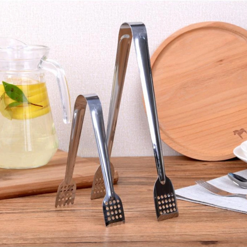 

Stainless Steel Food Tongs Kitchen Utensils Buffet Cooking Tool Anti Heat Bread Clip Pastry Clamp for Desserts Salads Barbecue