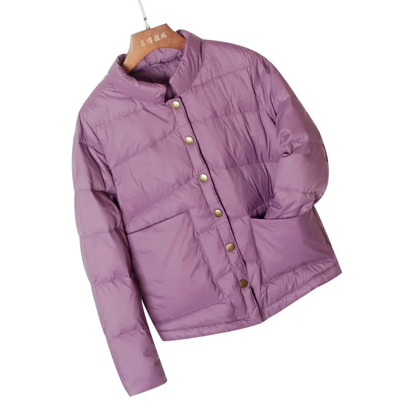 

Puffer Jacket for Women Light Down Jackets Ladies Stand Collar Jackets Female Clothing Loose Coats Korean Top Doudoune Femme