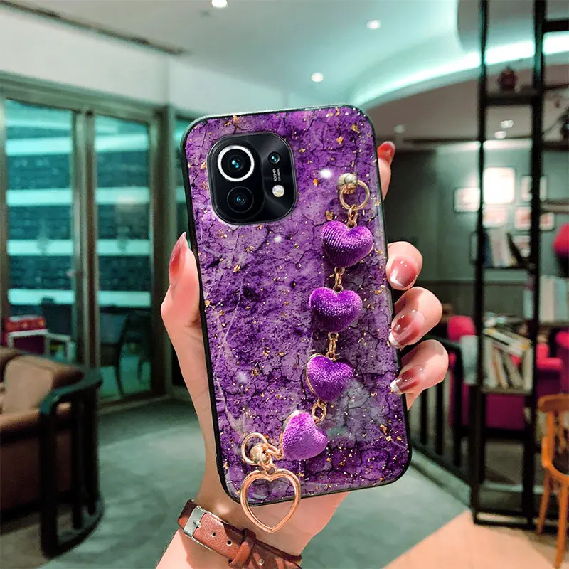 For Redmi 10 Case Luxury Plush Colorful Love bracelet Phone Case For Xiaomi 11Lite 10T 11X 11 POCO X3 M3 F3 Redmi Note10 10S 9T