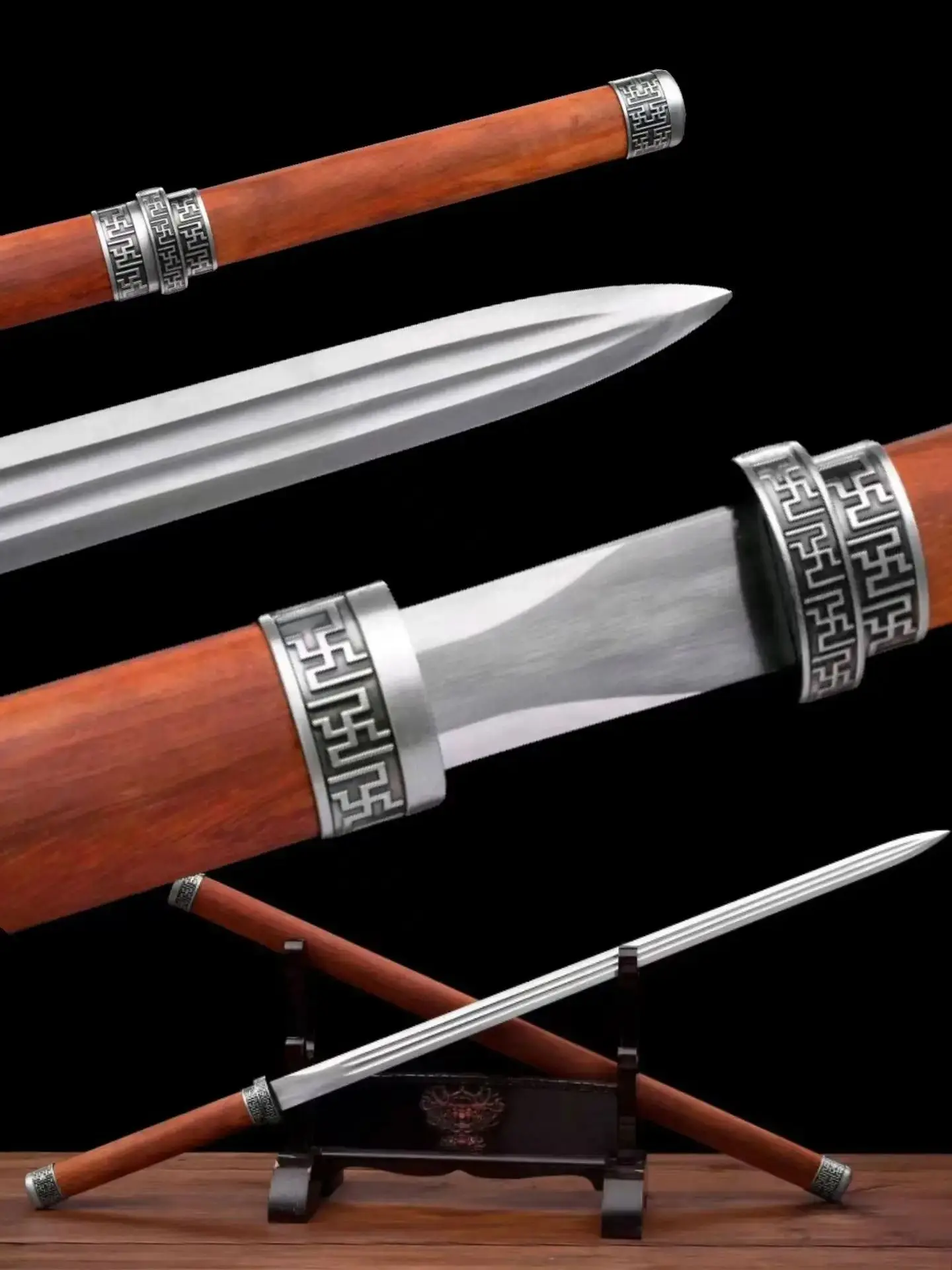 Традиционный китайский боевой меч кунгфу красная рубашка реальная