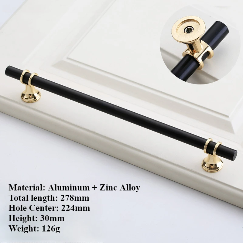 

MARUAT Ручки для шкафов из алюминия и цинкового сплава черные