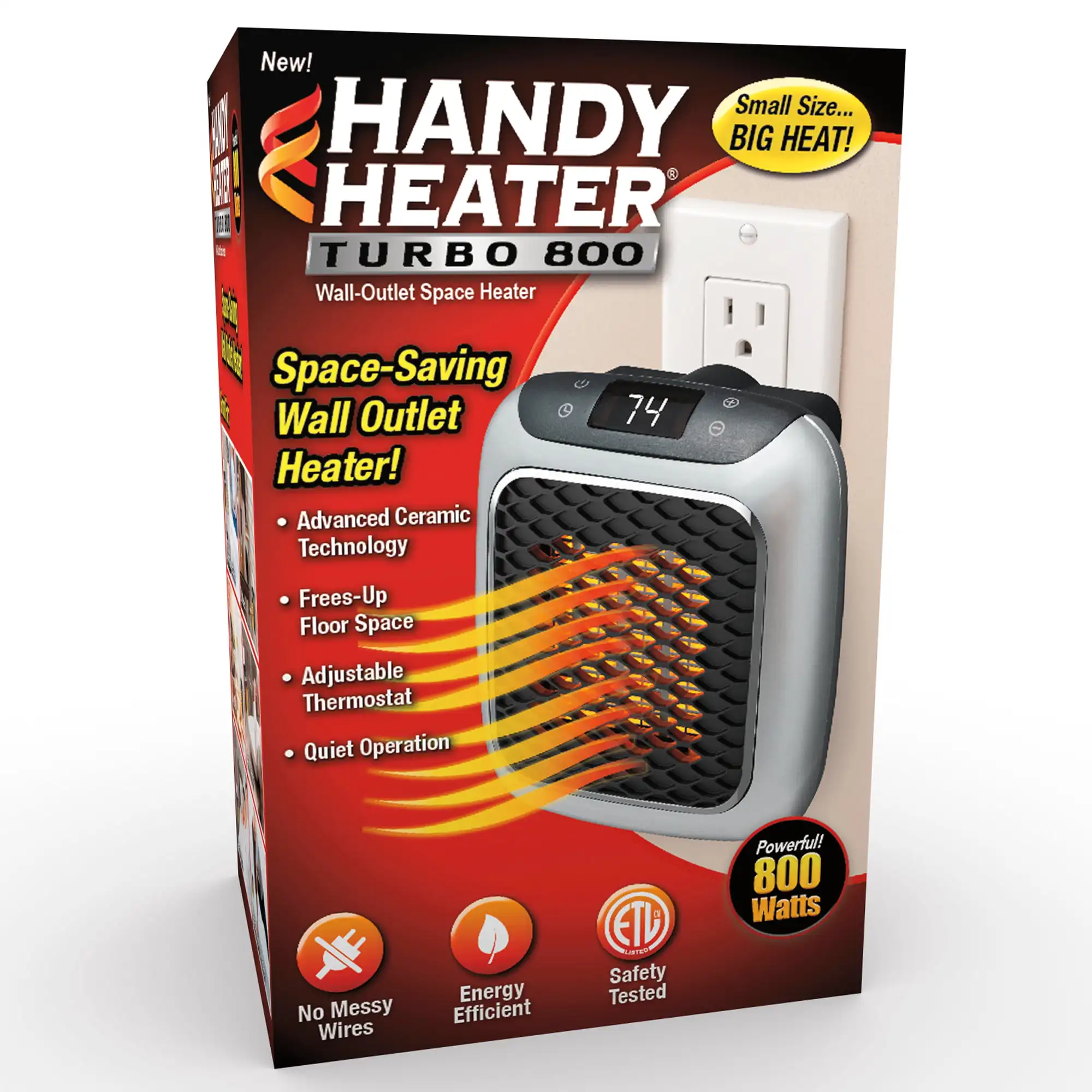 

Turbo, 800 Watt Wall Outlet Heater,