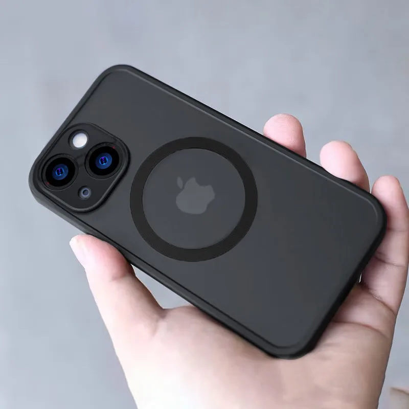 

Luxury Matte Magnetic For Magsafe Wireless Charge Case For iPhone 14 13 11 12 Pro Max Mini Plus XS Max XR X Clear Hard Cover