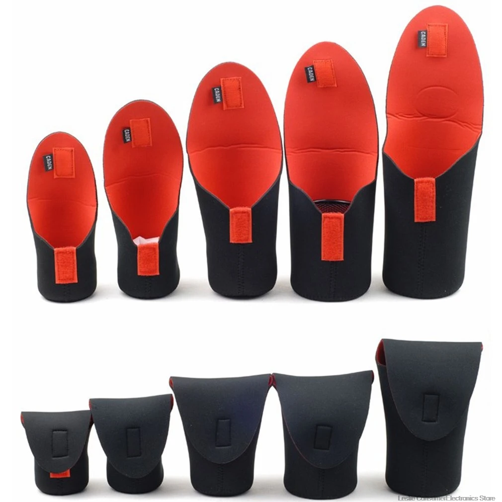 

4 Size Camera Lens Bag Neoprene Waterproof Camera Lens Pouch Bag Case S M L XL for Canon Nikon Sony DSLR Camera Lens Bag