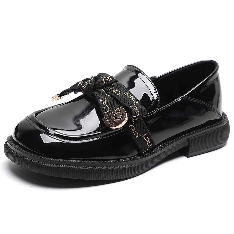 

Small Leather Shoes Woman 2022 New Spring and Autumn Retro British Style Thick Soled Loafers Black Soft Sole Shoes for Women