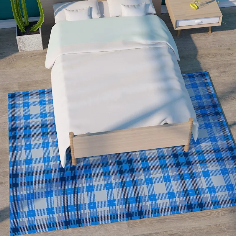 Бархатный короткий флисовый ковер Reese для гостиной спальни в стиле ретро с