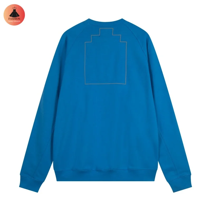 Модная синяя CAVEMPT новинка 1:1 осенне-зимняя оверсайз-футболка с принтом для мужчин