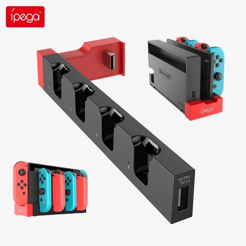 

iPega PG-9186 Game Controller Charger Charging Dock Stand Station Holder with Indicator for Nintendo Switch Joycon