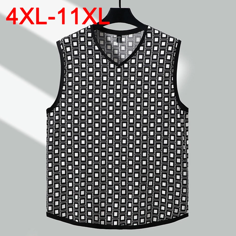 

Женский жилет в клетку, с V-образным вырезом, размеры 10XL, 11XL