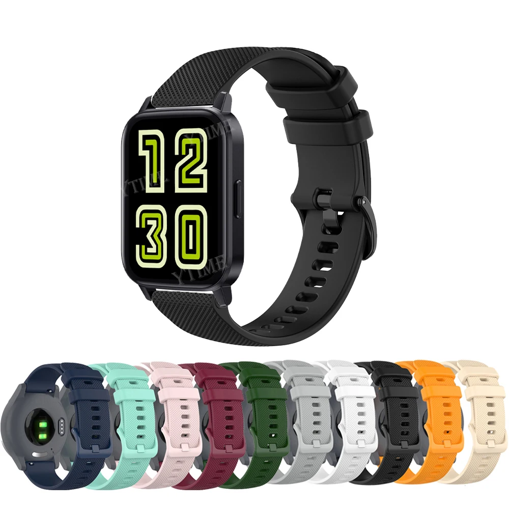 

Ремешок силиконовый для часов Realme Techlife DIZO Watch R D Talk, спортивный браслет для DIZO Watch 2, 20 мм 22 мм