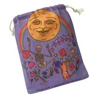 soft beautiful divination bags tarots storage bags jewelry candy gift card pouch dice storage bag printed pouch