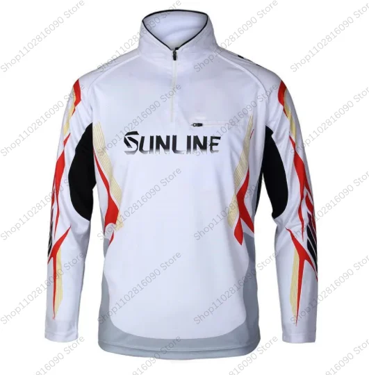 

2023 SUNLINE Men's Fishing Jerseys With Zippered Popular Hooded Fishing Clothing Quick-drying Sun Protective Fishing Shirts