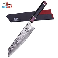findking 9 inch cleaver kiritsuke knife 9cr18 67 layers damascus steel high end resin handle cooking meat kitchen chef knife