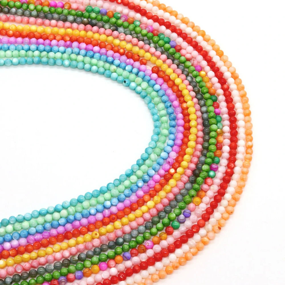 

Natural Freshwater Shell Beads Dyed Shell Straight Hole Bead Used for Jewelry Making DIY Necklace Ornaments Bracelet Accessories