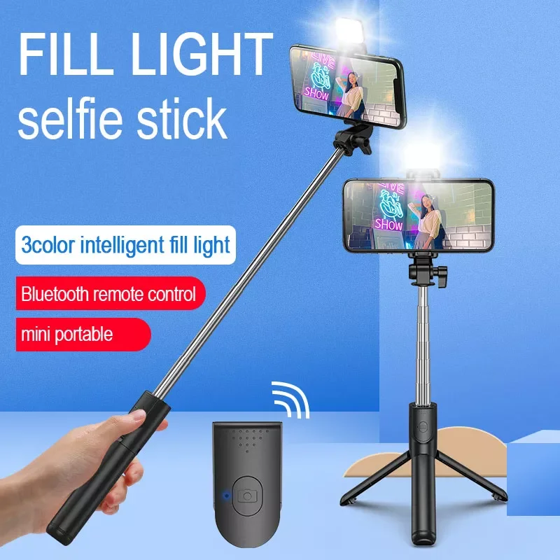 

New Bluetooth Selfie Stick Mobile Phone Holder Retractable Portable Multifunctional Mini Tripod With Wireless Remote Shutter