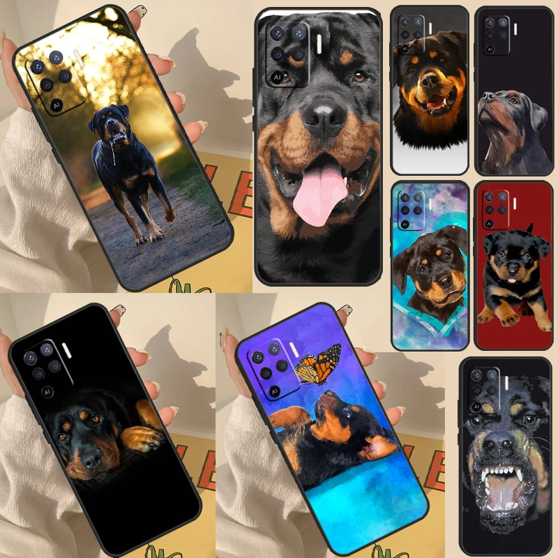 Rottweiler Dog For OPPO Find X5 X3 Pro A5 A9 A31 A53 A53S A54 A74 A94 A15 A16 A52 A72 A83 A91 A93 Case