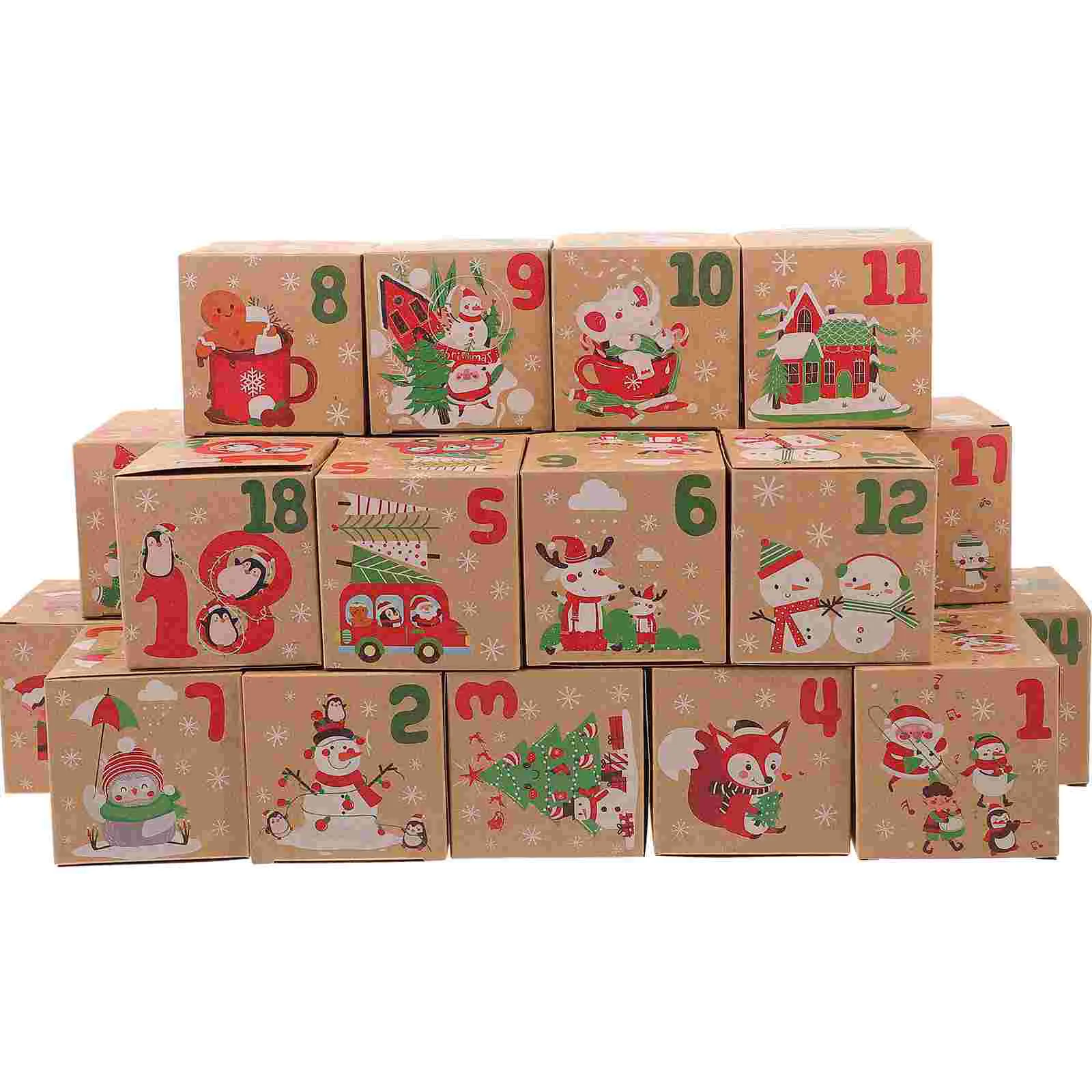 

24 Pcs Cupcake Container Paper Packaging Case Party Favors Calendar Candy Containers