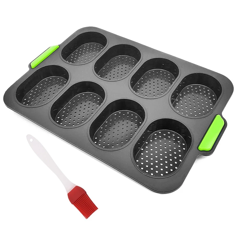 

Форма для выпечки хлеба, поднос для хлеба, антипригарная силиконовая мини-поднос для выпечки с 8 ячейками для кухни, инструменты для выпечки
