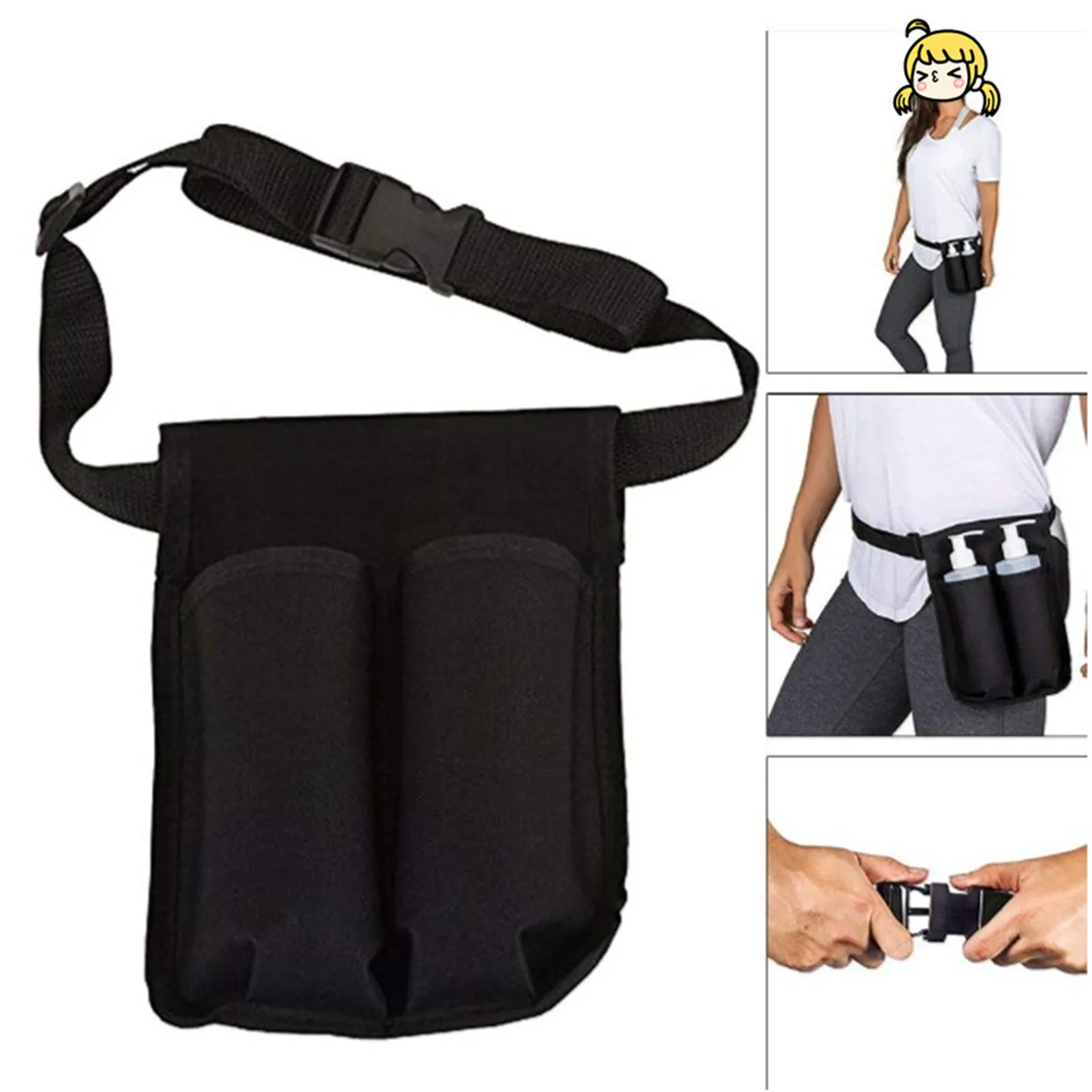 

Массажная бутылка для хранения моющаяся из ткани «Оксфорд» с 2 бутылками