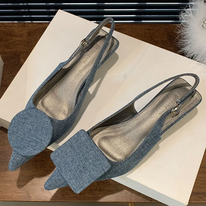 Туфли-лодочки женские с леопардовым принтом низкий каблук заостренный носок