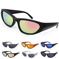 2022 new punk sunglasses women unique sports sun glasses men uv400 goggle shades mirror colorful fashion eyewear