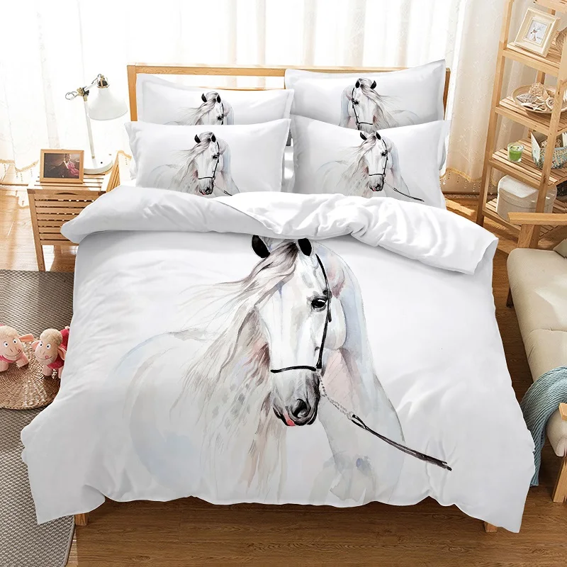

Couple Horse Bedding Set Duvet Cover Set 3d Bedding Digital Printing Bed Linen Queen Size Bedding Set Fashion Design