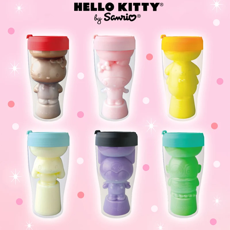 

Sanrio Genuine Kuromi Cinnamoroll Shape Tumbler Water Cup New Summer Kawaii Creativity 340ml Plastic Portable for Outdoor Travel