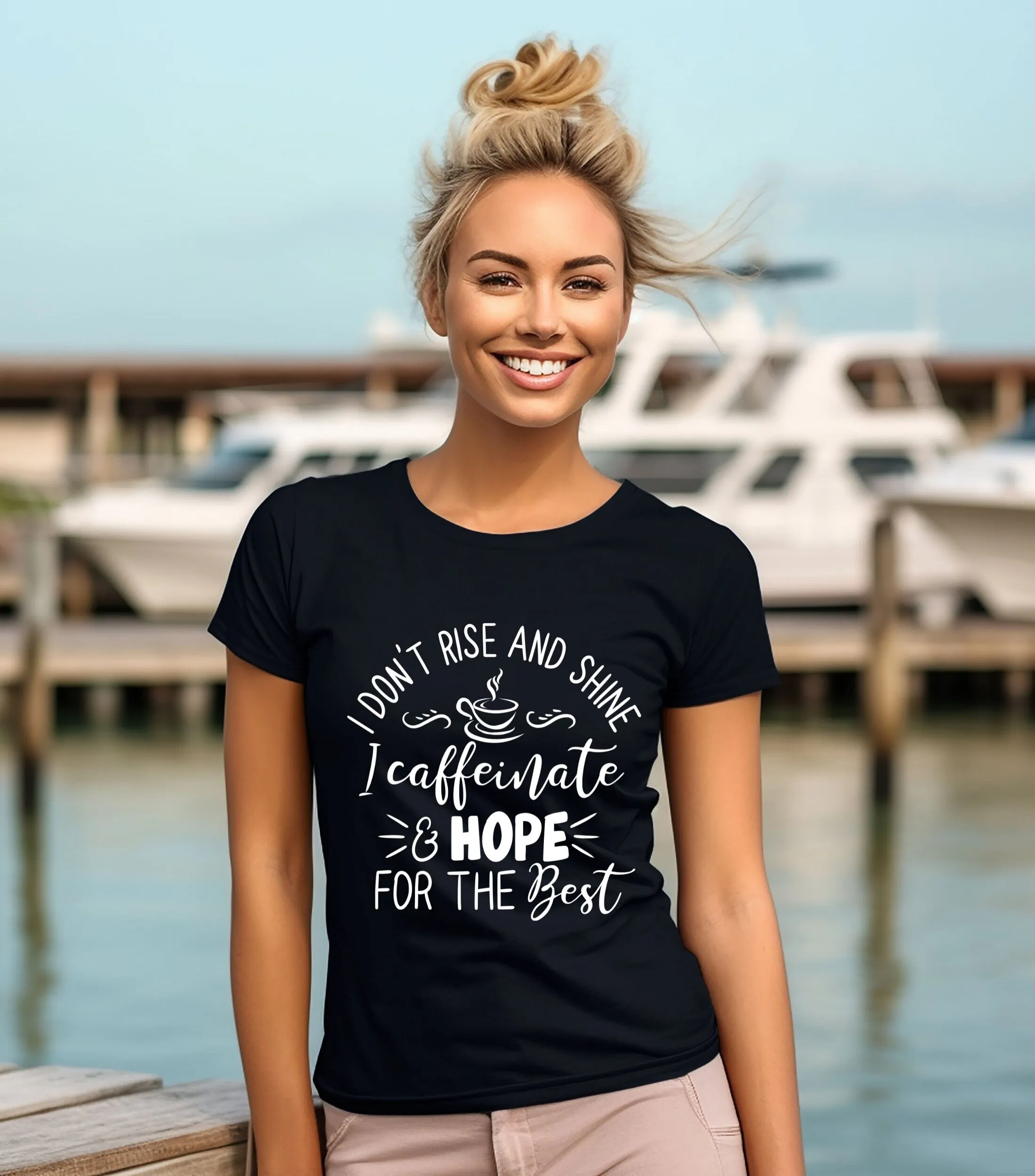 Я не поднимаю Сияющий кофеин и надеюсь на лучшую футболку для любителей кофе