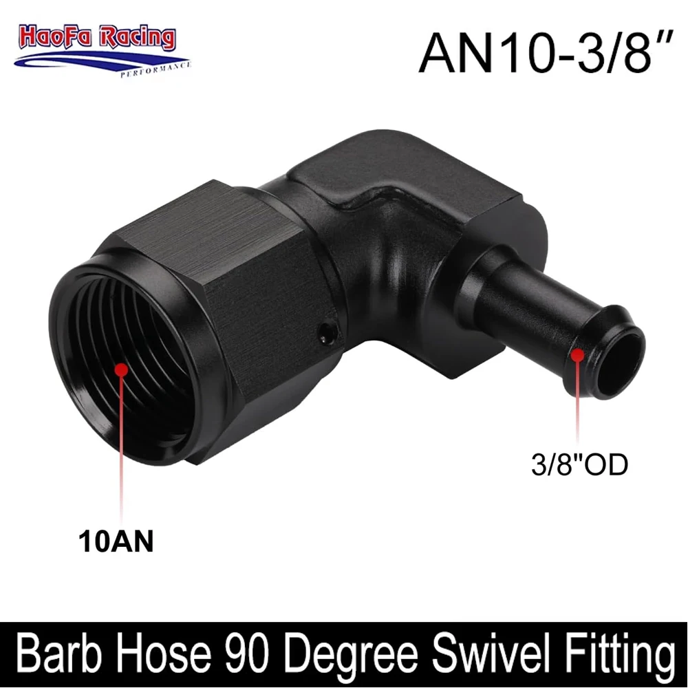 Универсальный переходник для шланга AN10 с внутренней резьбой на 3/8 дюйма 90