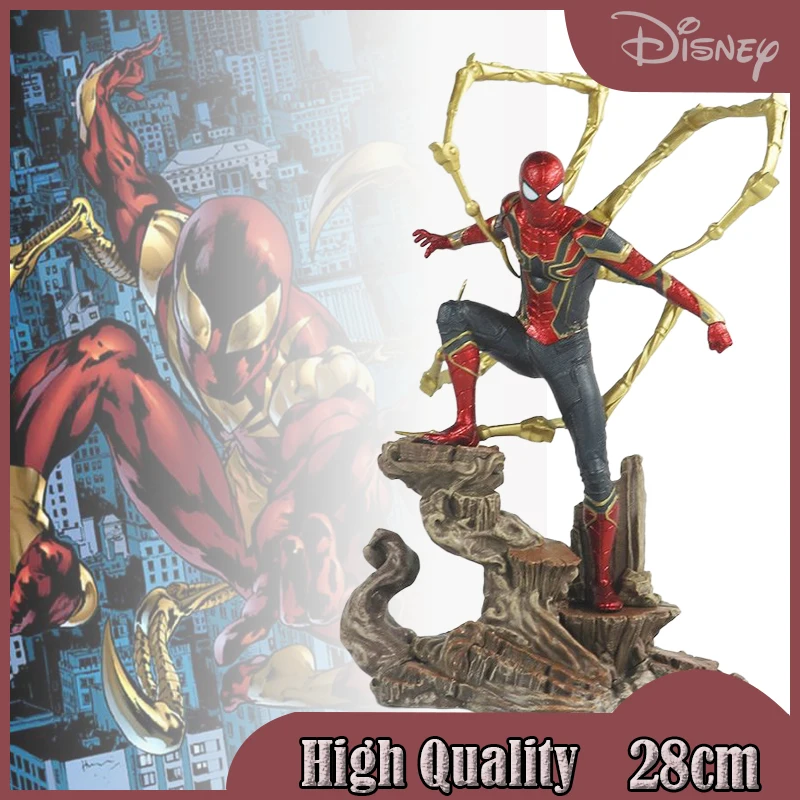 

28cm Avengers Infinity War Iron Spiderman Figure Action Pvc Statue Figurine Model Doll Collectible Decoration Toys Kids Gift