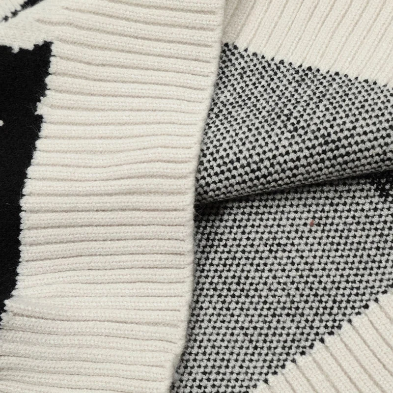 Винтажные вязаные свитера для мужчин забавный свитер с принтом черепа Осенние