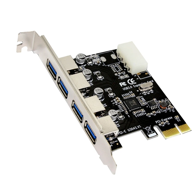 

Плата расширения PCI-E на 4 порта USB 3,0, 1 шт., PCI Express Pcie USB 3,0, адаптер концентратора, контроллер PCI E Pcie Express, карта адаптера
