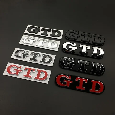 Подходит для Volkswagen Golf 6, 7-го поколения GTD Performance Logo, персонализированная металлическая наклейка на багажник GTD, автомобильная наклейка